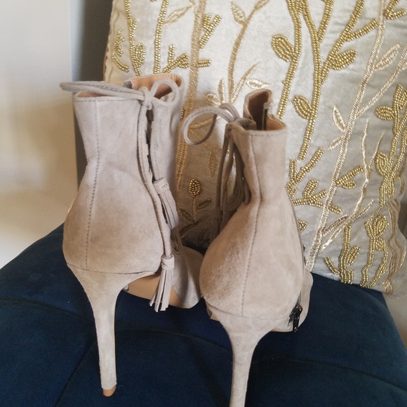 Steve Madden Fabrice Suede Peep Toe Booties - Picture 3 of 4